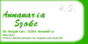 annamaria szoke business card