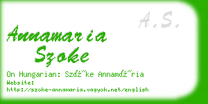 annamaria szoke business card